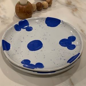Two Disney Mickey Mouse Ceramic Plates